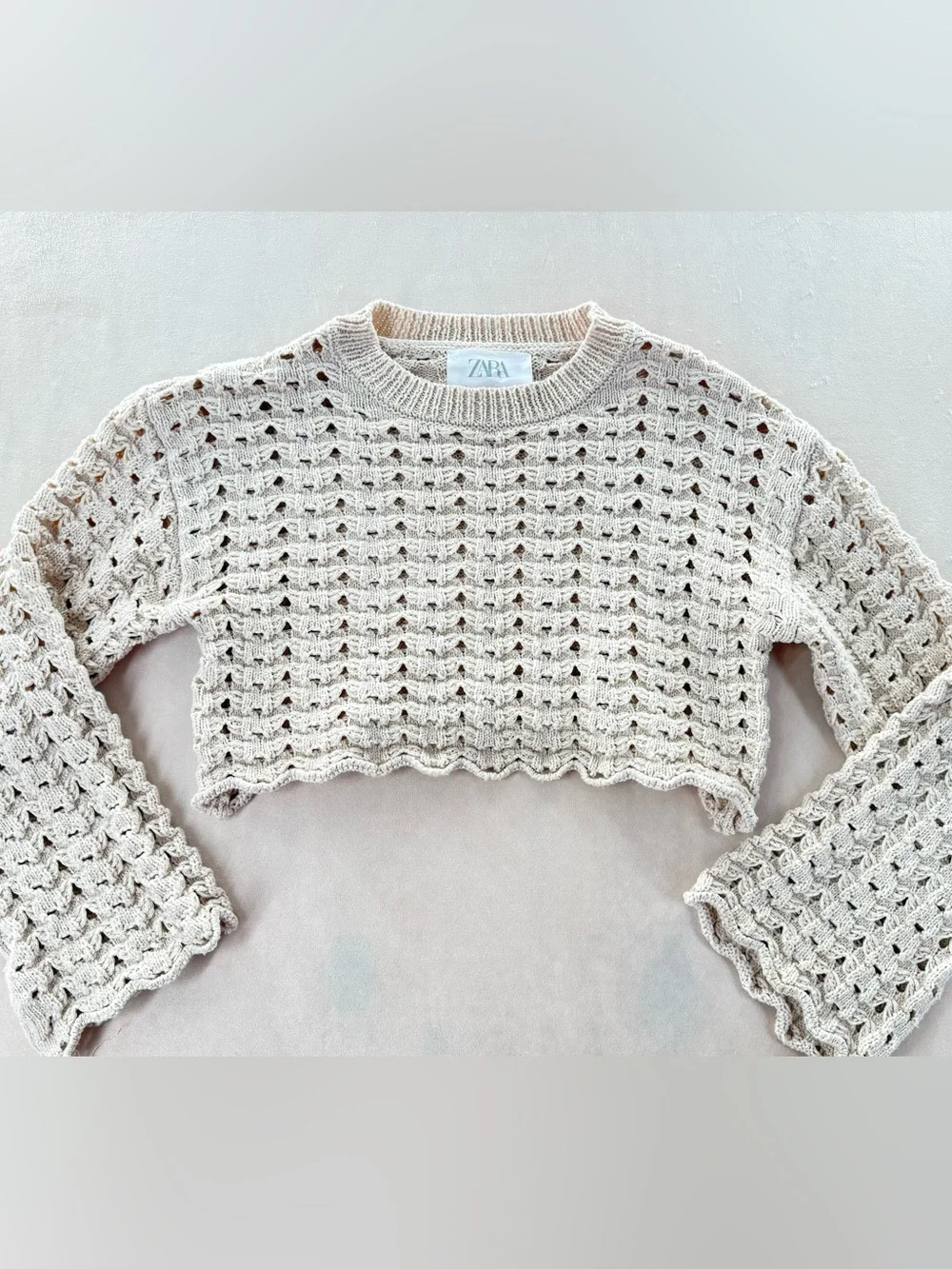 Zara Girls Crochet Sweater & Skort Outfit Set Size 8